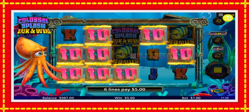 Slot machine Colossal Splash Ink & Win with access to free game online, picture 2