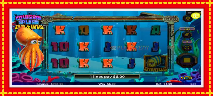 Slot machine Colossal Splash Ink & Win with access to free game online, picture 3