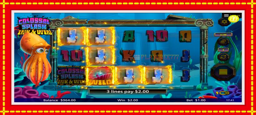 Slot machine Colossal Splash Ink & Win with access to free game online, picture 4