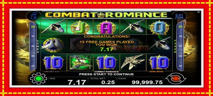 Slot machine Combat Romance with access to free game online, picture 3