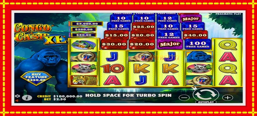 Slot machine Congo Cash XL with access to free game online, picture 1