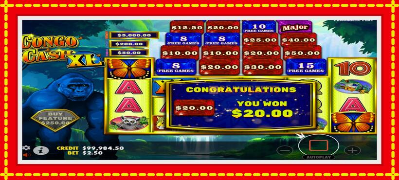 Slot machine Congo Cash XL with access to free game online, picture 3