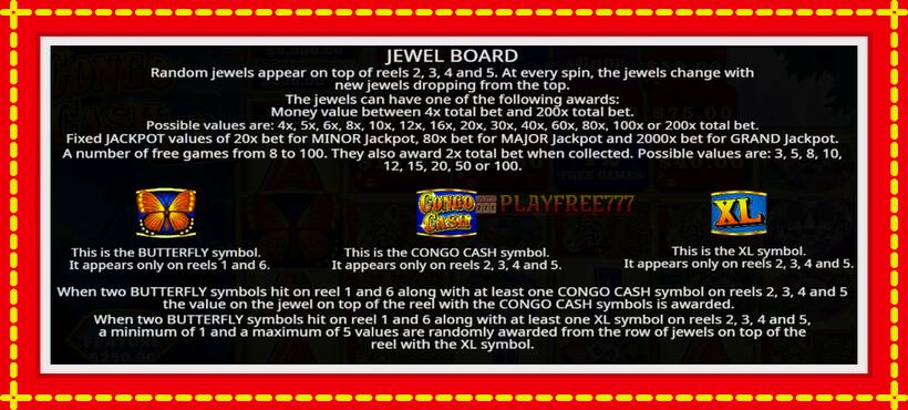 Slot machine Congo Cash XL with access to free game online, picture 5