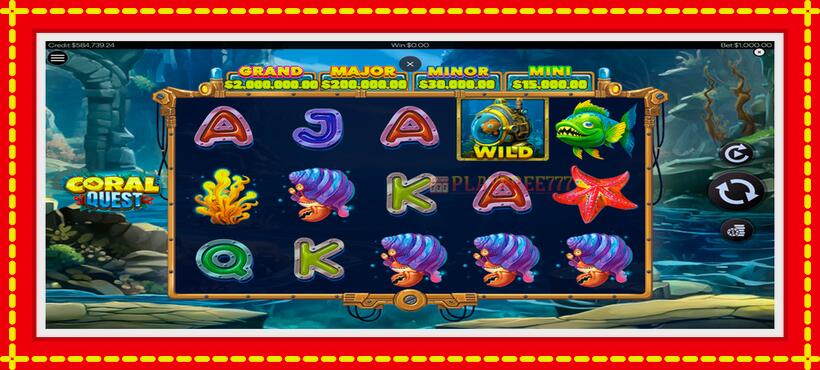 Slot machine Coral Quest with access to free game online, picture 1