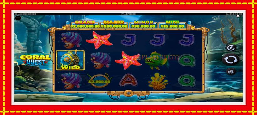 Slot machine Coral Quest with access to free game online, picture 3