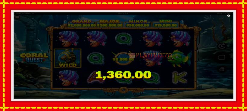 Slot machine Coral Quest with access to free game online, picture 4