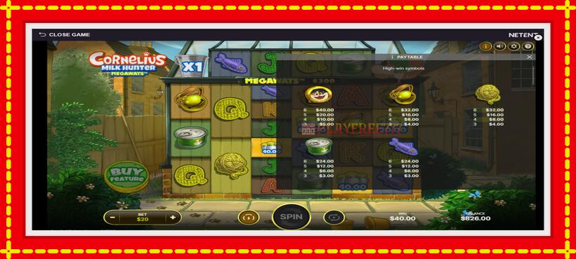 Slot machine Cornelius Milk Hunter Megaways with access to free game online, picture 5