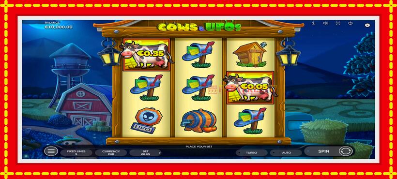 Slot machine Cows & UFOs with access to free game online, picture 1