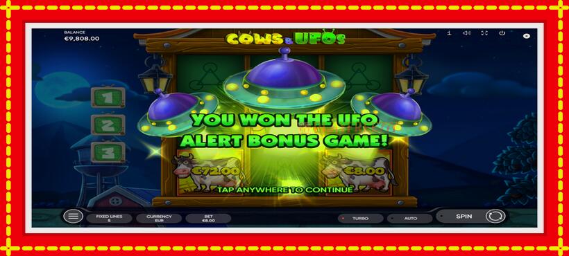 Slot machine Cows & UFOs with access to free game online, picture 4