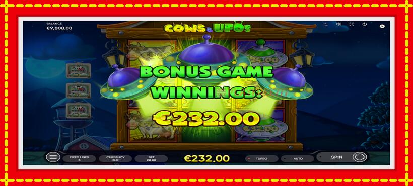 Slot machine Cows & UFOs with access to free game online, picture 5