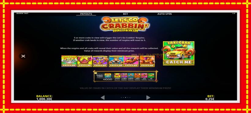 Slot machine Crabbin Crazy with access to free game online, picture 6