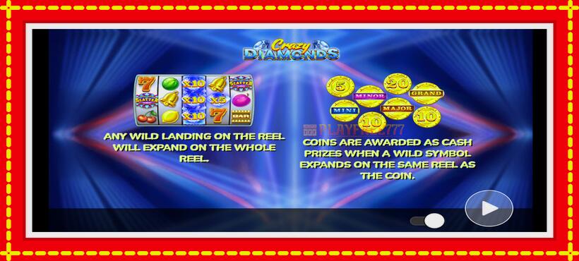 Slot machine Crazy Diamonds with access to free game online, picture 1