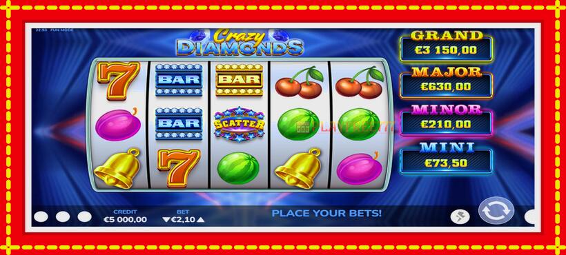 Slot machine Crazy Diamonds with access to free game online, picture 2