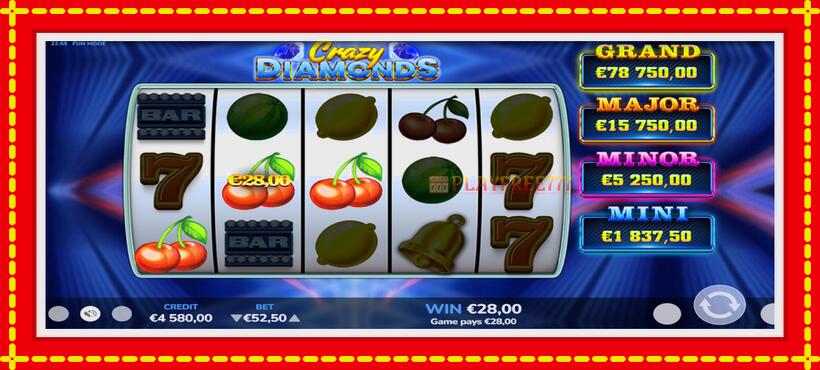 Slot machine Crazy Diamonds with access to free game online, picture 3