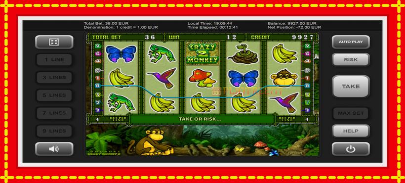 Slot machine Crazy Monkey 2 with access to free game online, picture 2