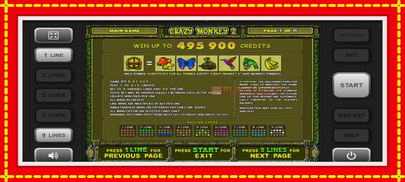 Slot machine Crazy Monkey 2 with access to free game online, picture 3