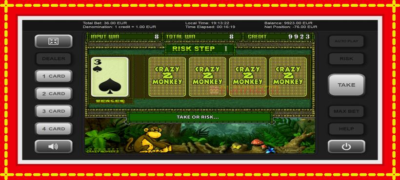 Slot machine Crazy Monkey 2 with access to free game online, picture 4