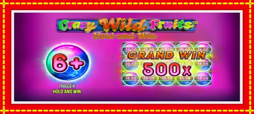 Slot machine Crazy Wild Fruits with access to free game online, picture 1