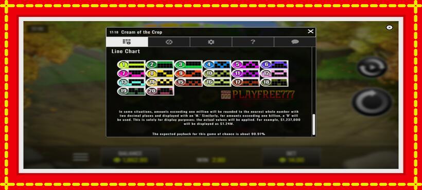 Slot machine Cream of the Crop with access to free game online, picture 7