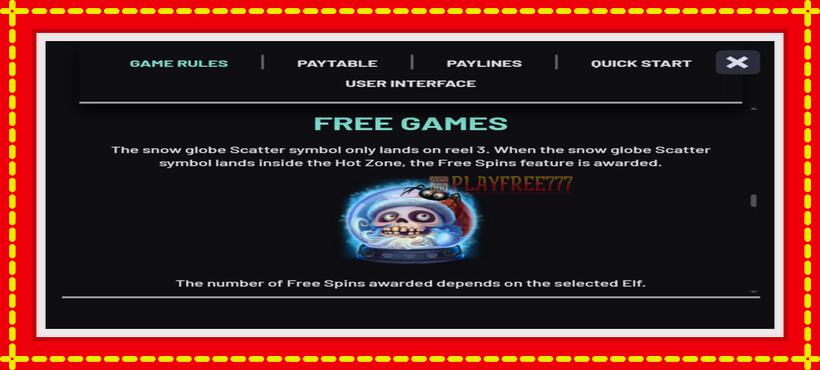 Slot machine Creepy Christmas with access to free game online, picture 7