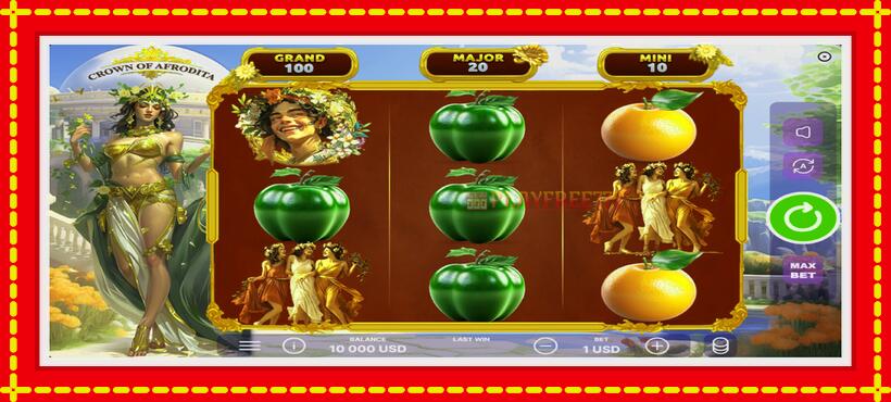 Slot machine Crown of Afrodita with access to free game online, picture 2