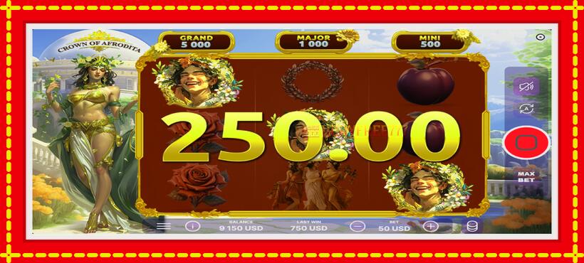 Slot machine Crown of Afrodita with access to free game online, picture 4