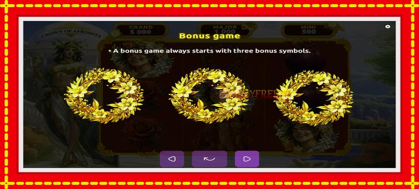 Slot machine Crown of Afrodita with access to free game online, picture 5