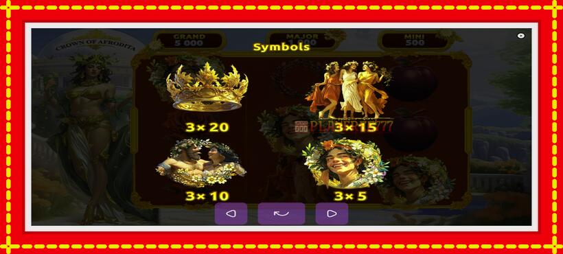 Slot machine Crown of Afrodita with access to free game online, picture 6