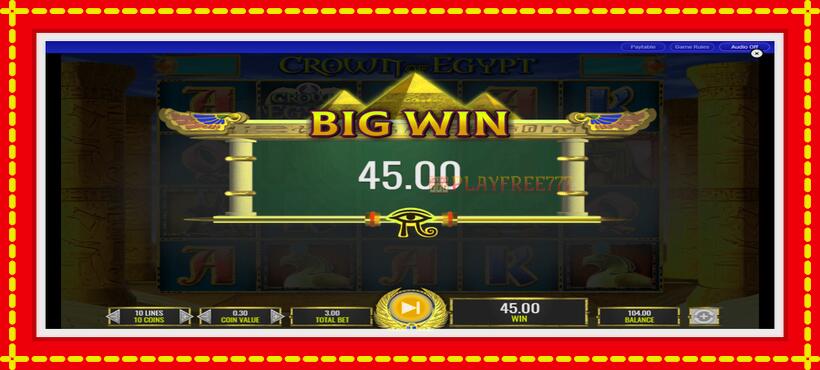 Slot machine Crown of Egypt with access to free game online, picture 4