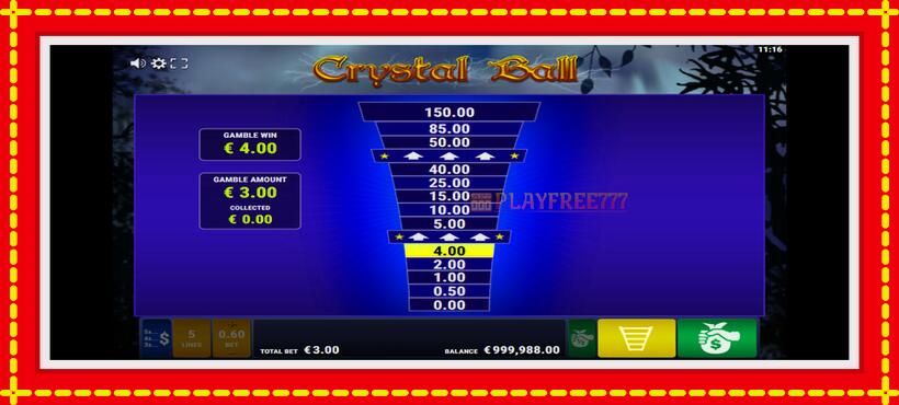 Slot machine Crystal Ball with access to free game online, picture 4