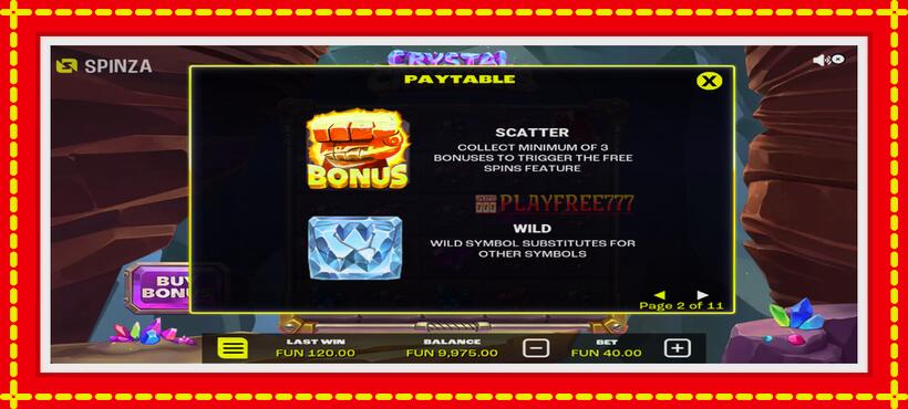 Slot machine Crystal Crushers with access to free game online, picture 6