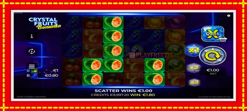 Slot machine Crystal Fruits Bonanza with access to free game online, picture 2