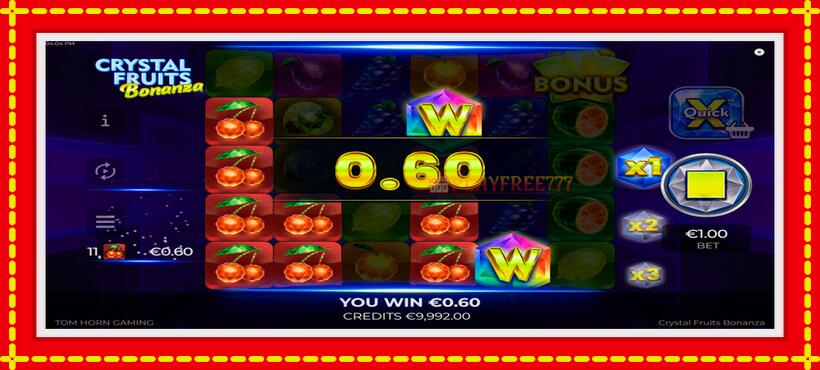 Slot machine Crystal Fruits Bonanza with access to free game online, picture 6