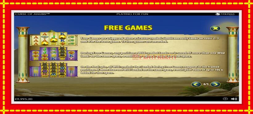 Slot machine Curse of Anubis with access to free game online, picture 6