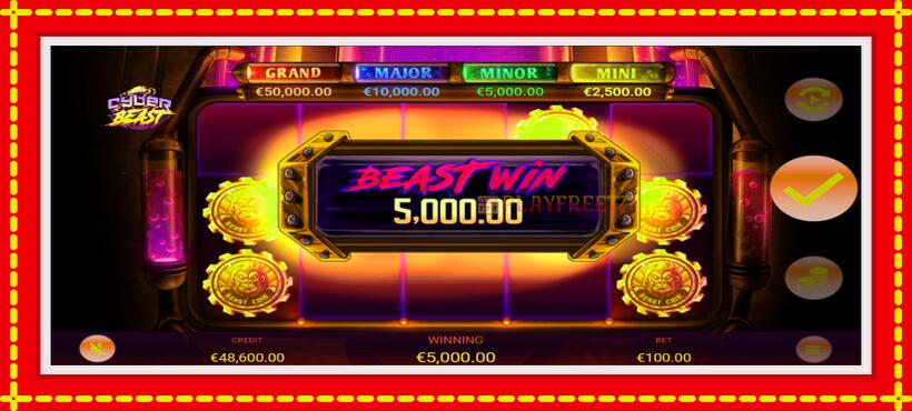 Slot machine Cyber Beast with access to free game online, picture 3