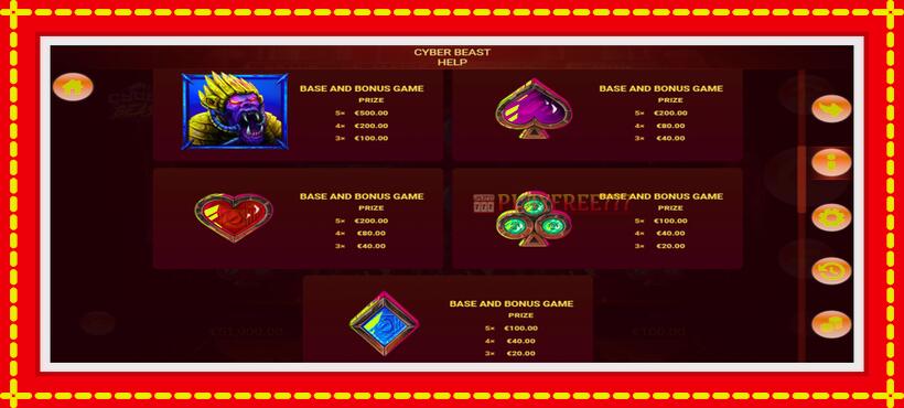 Slot machine Cyber Beast with access to free game online, picture 6