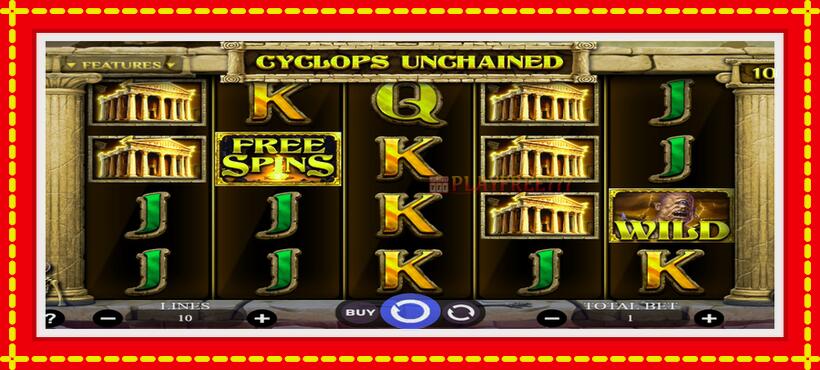 Slot machine Cyclops Unchained with access to free game online, picture 2