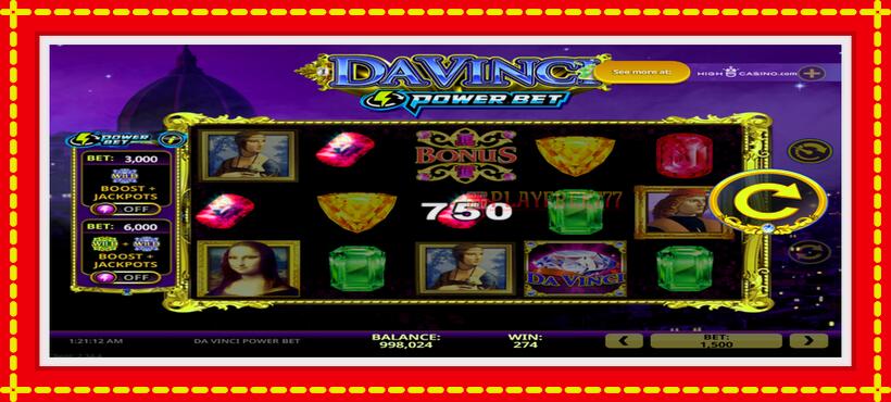 Slot machine Da Vinci Power Bet with access to free game online, picture 3