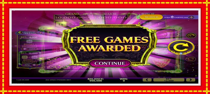 Slot machine Da Vinci Power Bet with access to free game online, picture 4