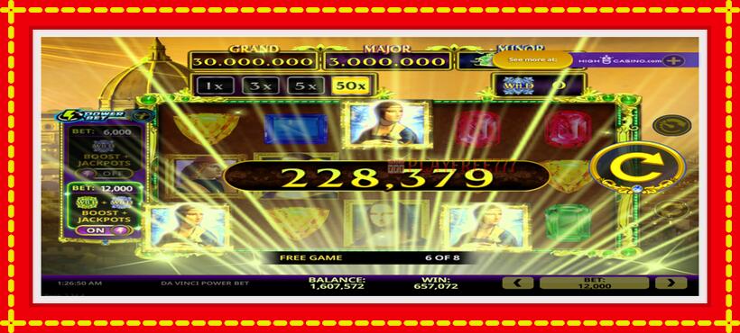 Slot machine Da Vinci Power Bet with access to free game online, picture 5