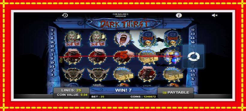 Slot machine Dark Thirst with access to free game online, picture 2