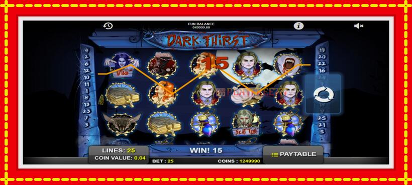 Slot machine Dark Thirst with access to free game online, picture 4