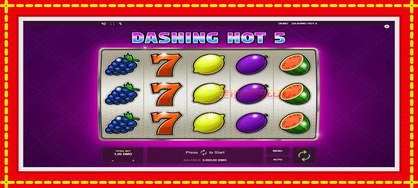 Slot machine Dashing Hot 5 with access to free game online, picture 1