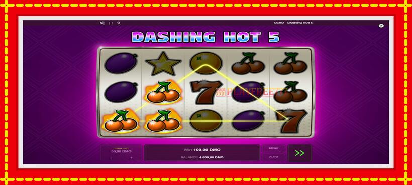 Slot machine Dashing Hot 5 with access to free game online, picture 2