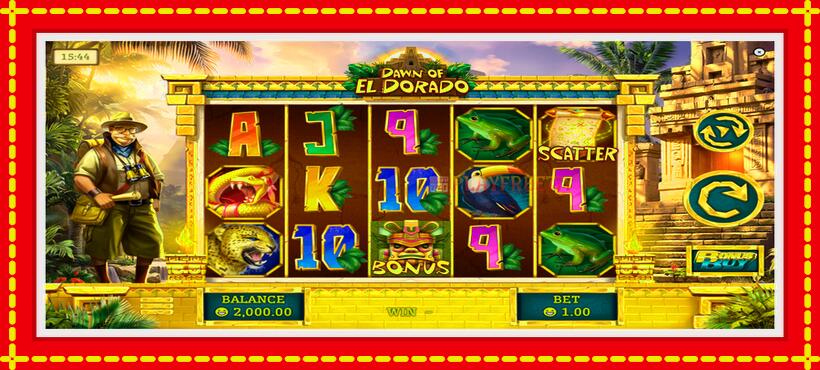 Slot machine Dawn of El Dorado with access to free game online, picture 1