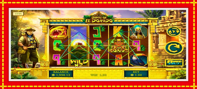 Slot machine Dawn of El Dorado with access to free game online, picture 2