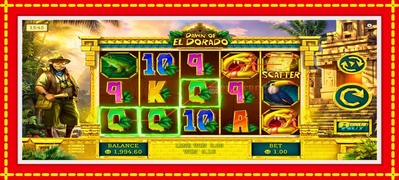 Slot machine Dawn of El Dorado with access to free game online, picture 3