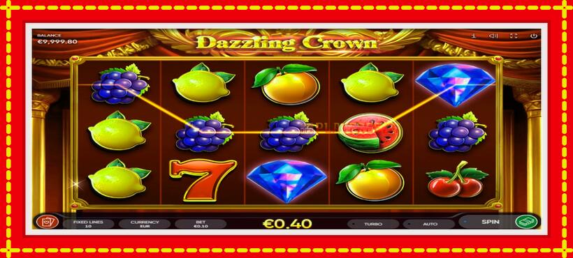 Slot machine Dazzling Crown with access to free game online, picture 2