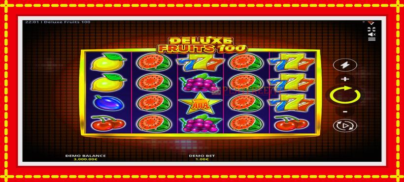 Slot machine Deluxe Fruits 100 with access to free game online, picture 1