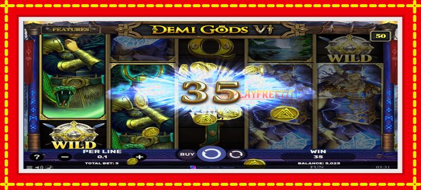 Slot machine Demi Gods 6 with access to free game online, picture 3